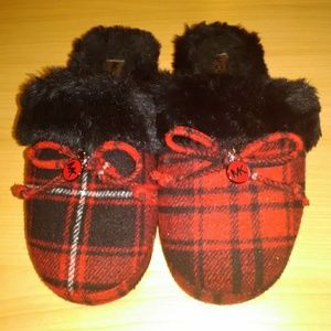 Michael Kors plaid slippers